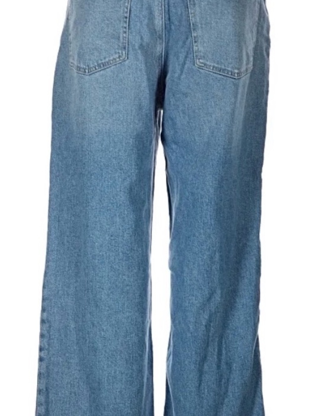 Talbots Medium Wash Wide-Leg Jeans Rolled Cuff - Picture 2 of 7